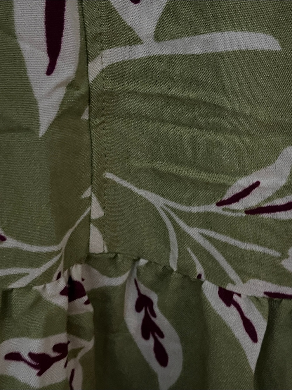 easel NWT Lime Green-Purple-White Floral Mini Dress w/Bow Accent & Puff Sleeves - Picture 6 of 9